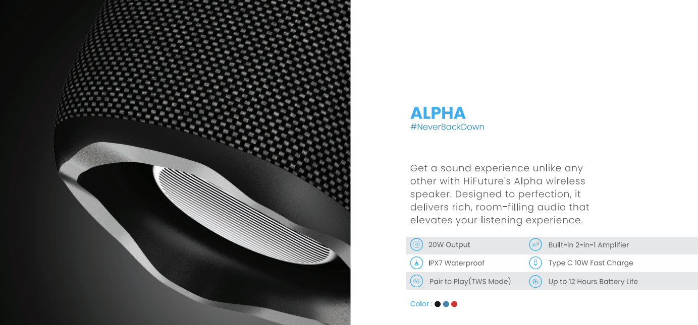 chube Loa Bluetooth di động HiFuture ALPHA 20W