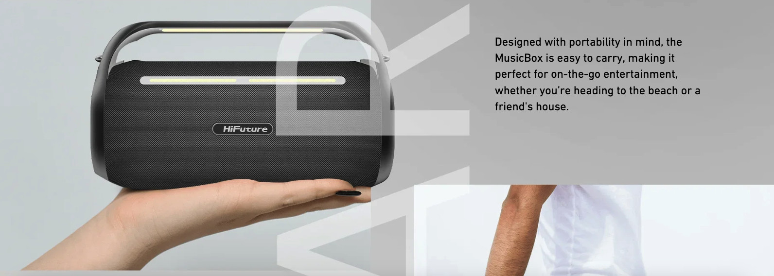 chube Loa Bluetooth Karaoke HiFuture MusicBox 100 70W, 8000mAh