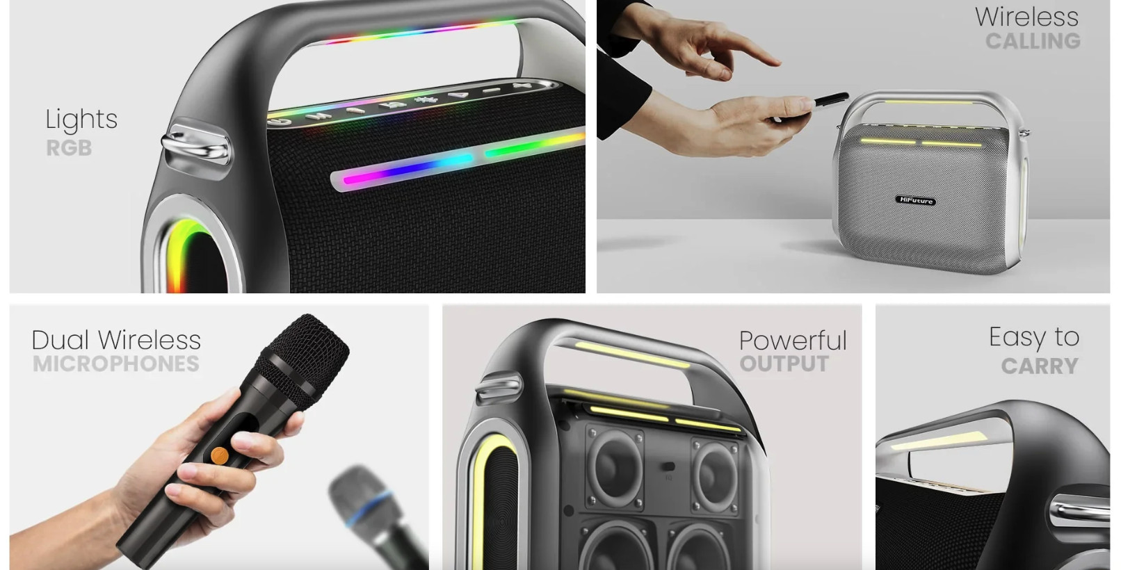 chube Loa Bluetooth Karaoke HiFuture MusicBox 200 100W, 12000mAh