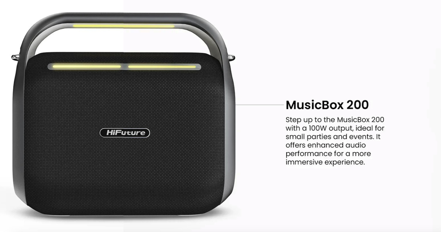 chube Loa Bluetooth Karaoke HiFuture MusicBox 200 100W, 12000mAh