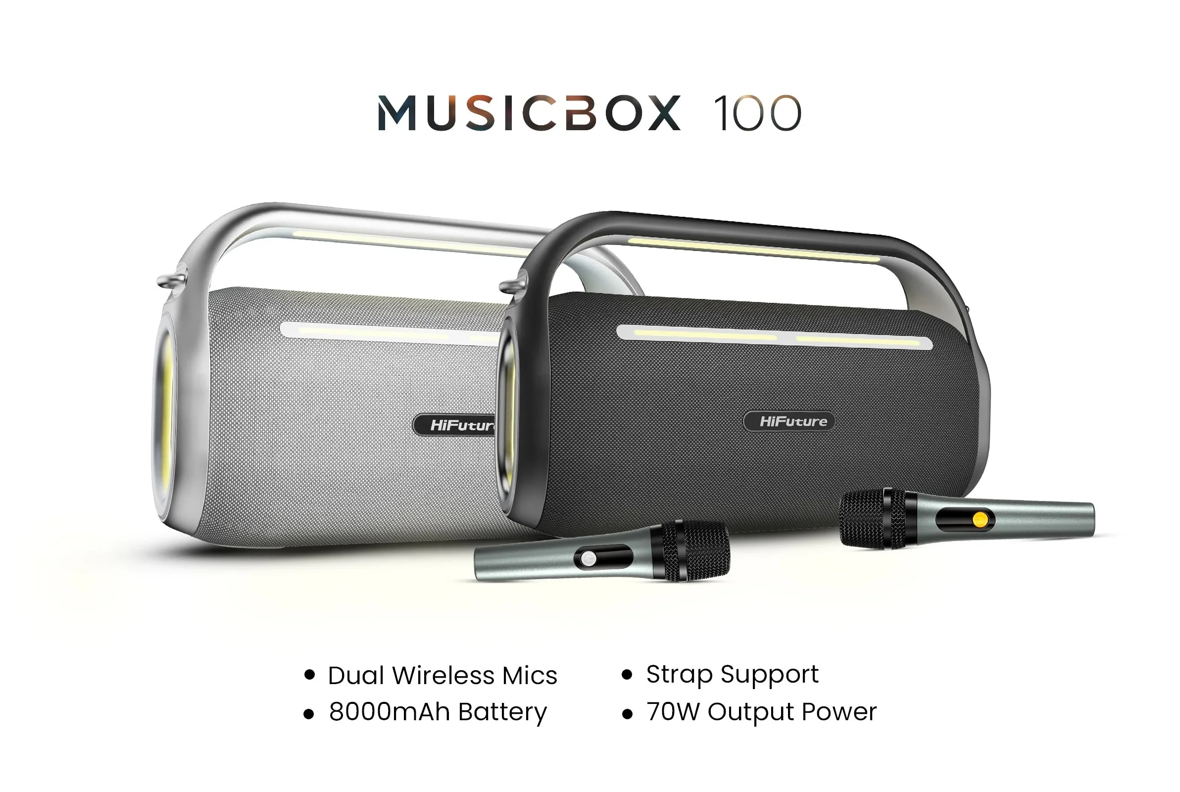 chube Loa Bluetooth Karaoke HiFuture MusicBox 200 100W, 12000mAh