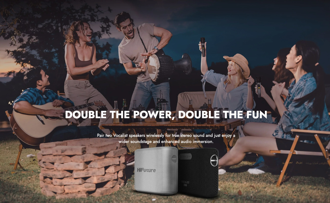 chube Loa Bluetooth Karaoke HiFuture Vocalist 100 (25W, 2 Micro)