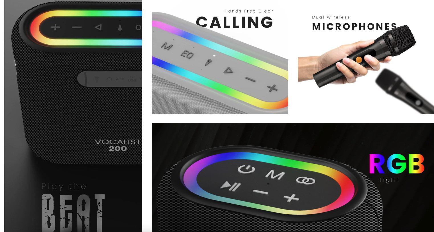 chube Loa Bluetooth Karaoke HiFuture Vocalist 100 (25W, 2 Micro)