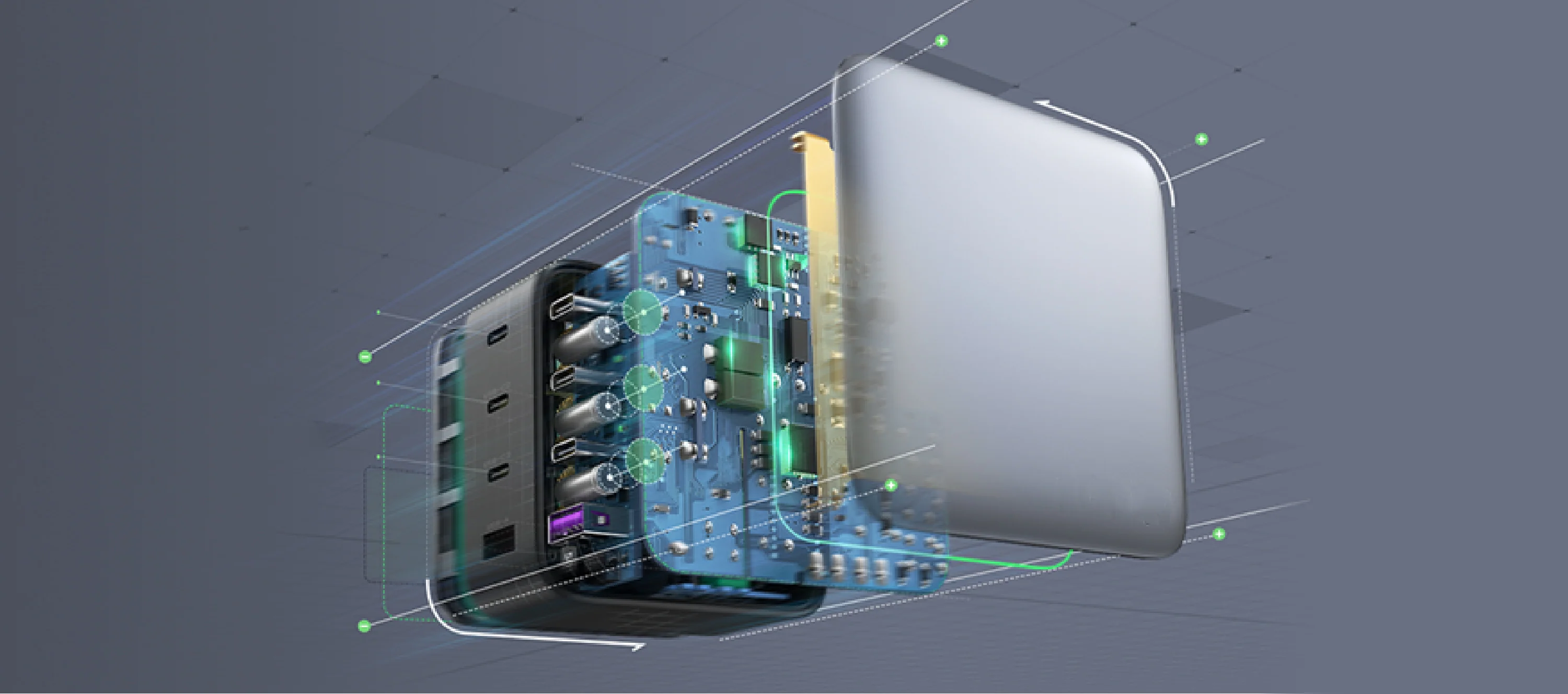 chube Củ sạc nhanh 200W Mazer Infinite Boost GaN3 PD&QC 3C 1A