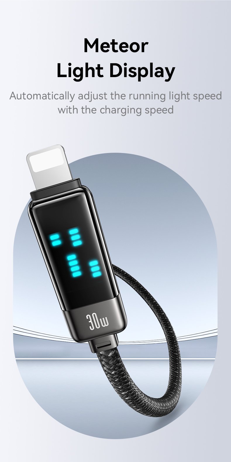 chube Cáp sạc nhanh USAMS SJ743 C To Lightning 30W Meteor Series