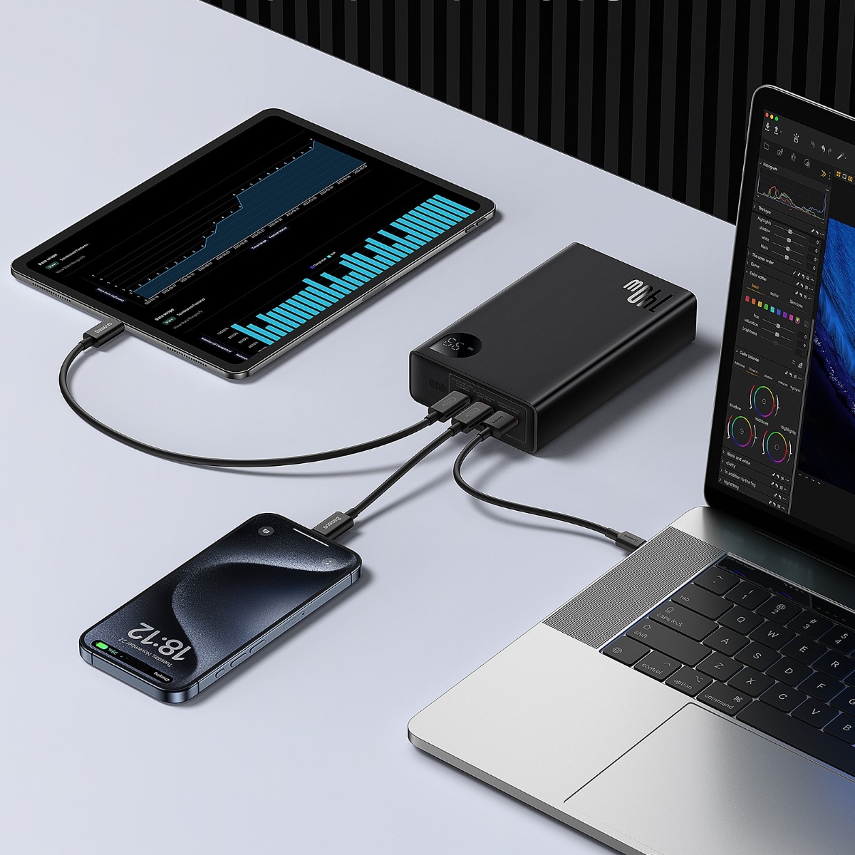 Phiên bản mới Baseus Adaman 24000mAh 140W với công suất sạc mạnh mẽ