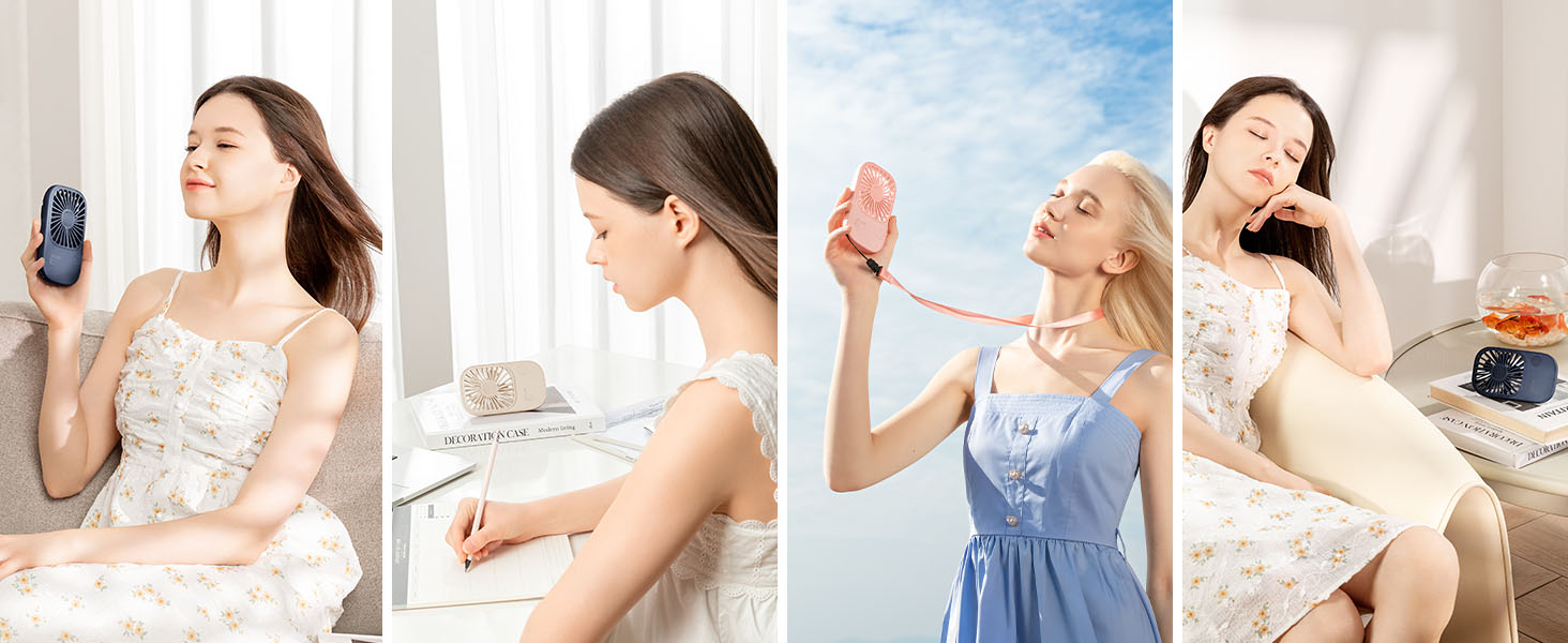 chube Quạt tay mini Jisulife FA49 nhỏ gọn pin 13h