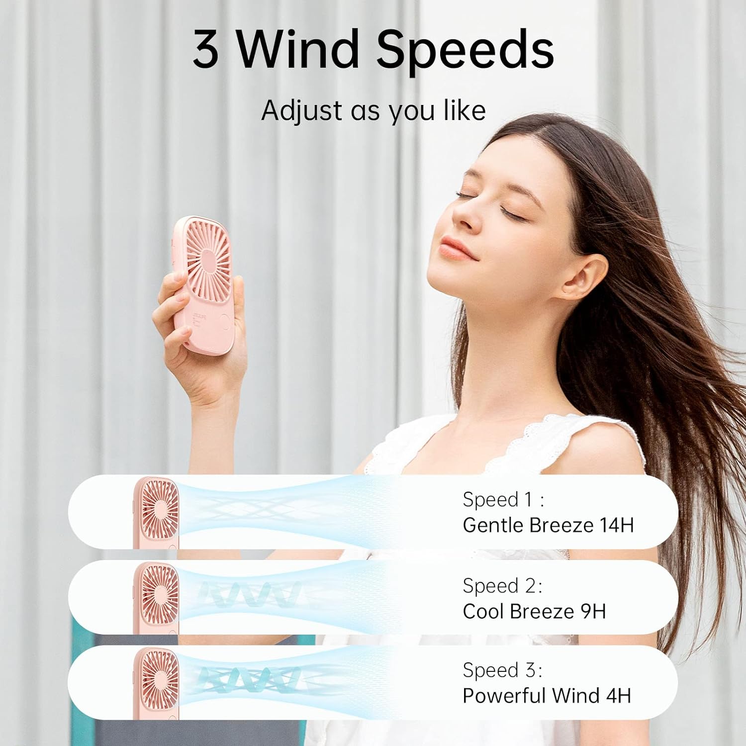 chube Quạt tay mini Jisulife FA49 nhỏ gọn pin 13h