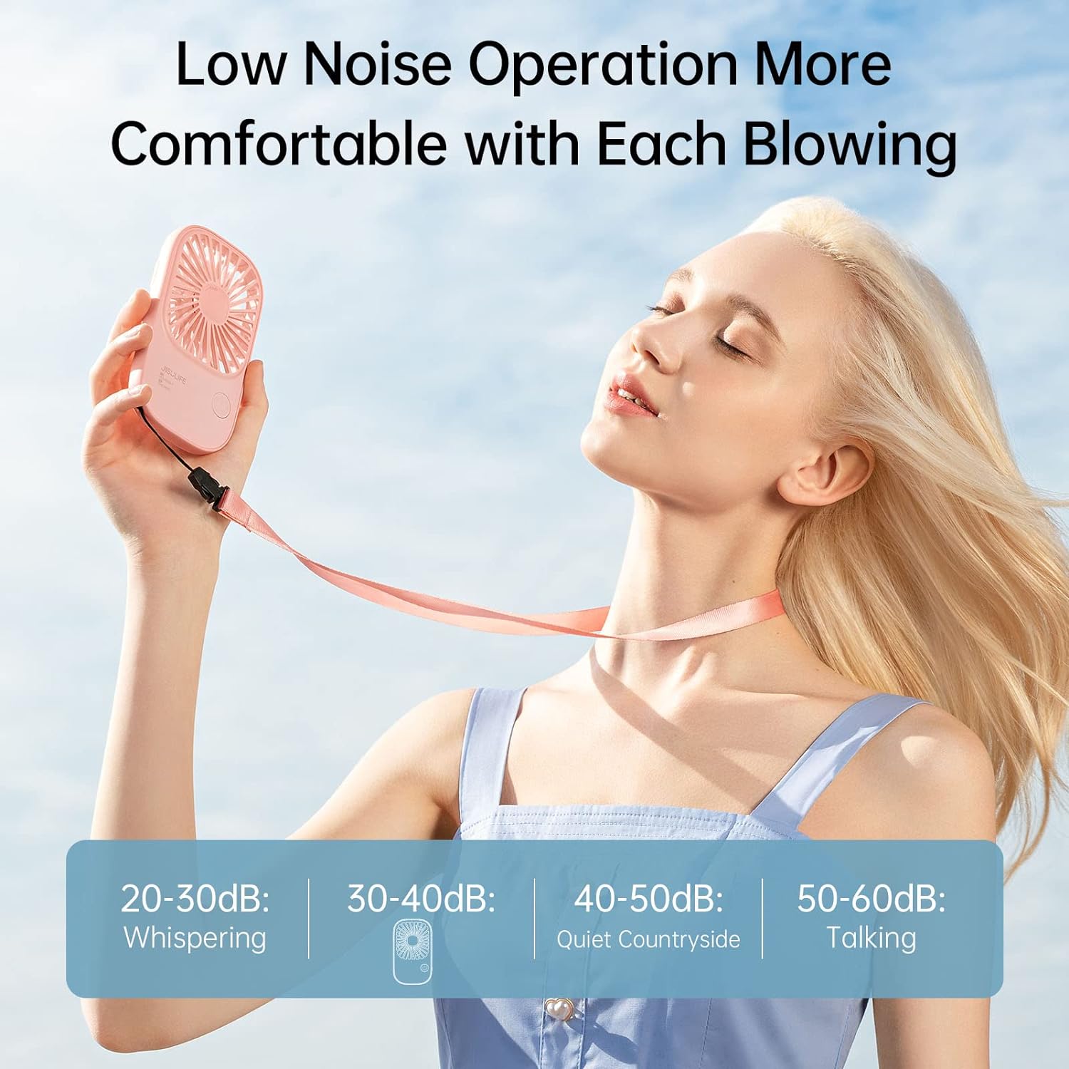 chube Quạt tay mini Jisulife FA49 nhỏ gọn pin 13h