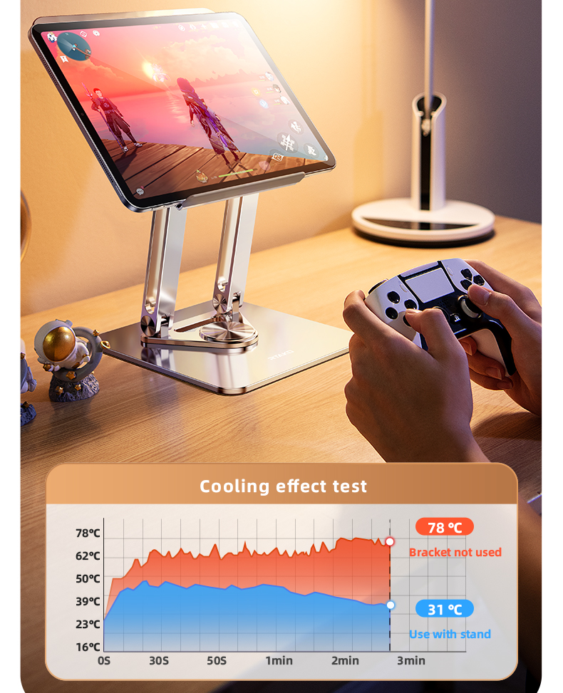 chube Đế tản nhiệt laptop tablet Rtako RS-CP84 Xoay 360