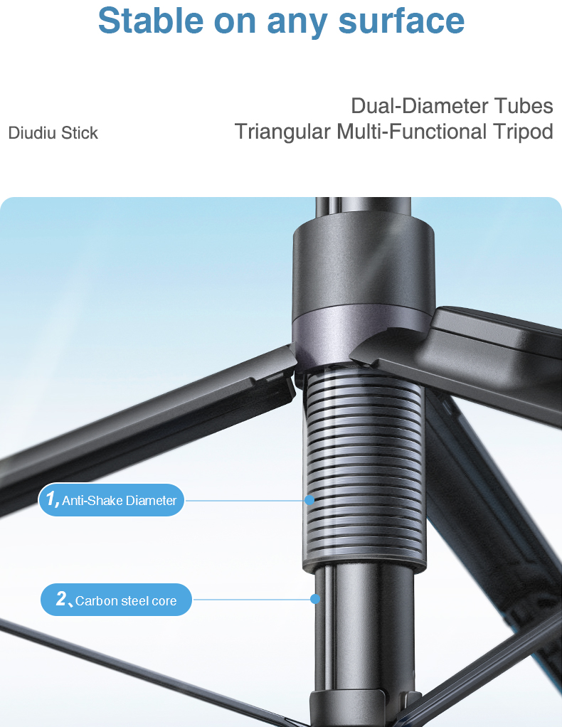 chube Tripod chân tự bung Rtako RZP001 AB226 (Xoay 720°, 1.7m)