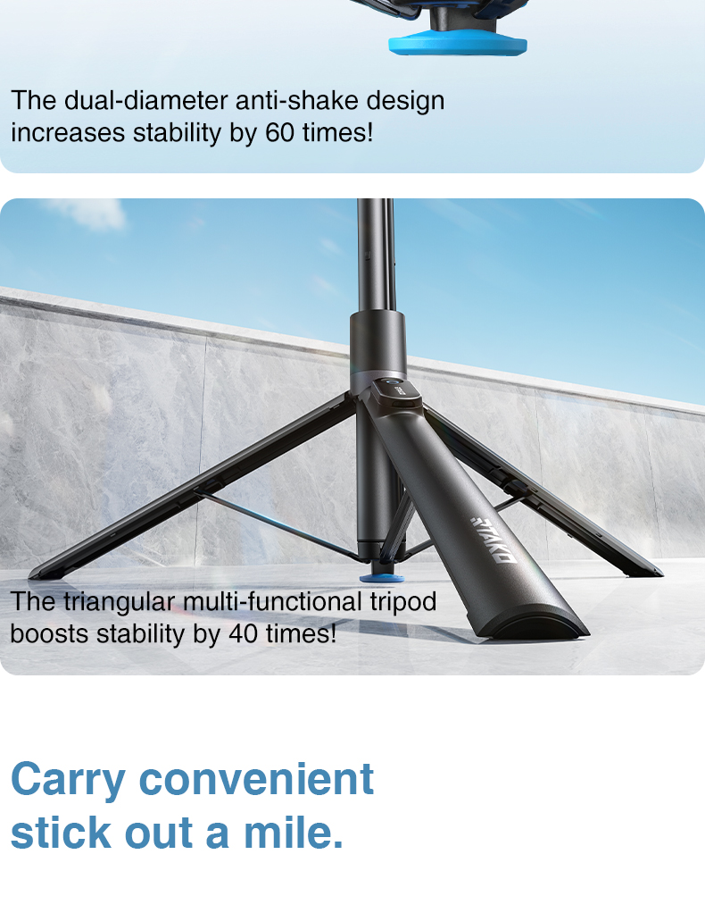 chube Tripod chân tự bung Rtako RZP001 AB226 (Xoay 720°, 1.7m)