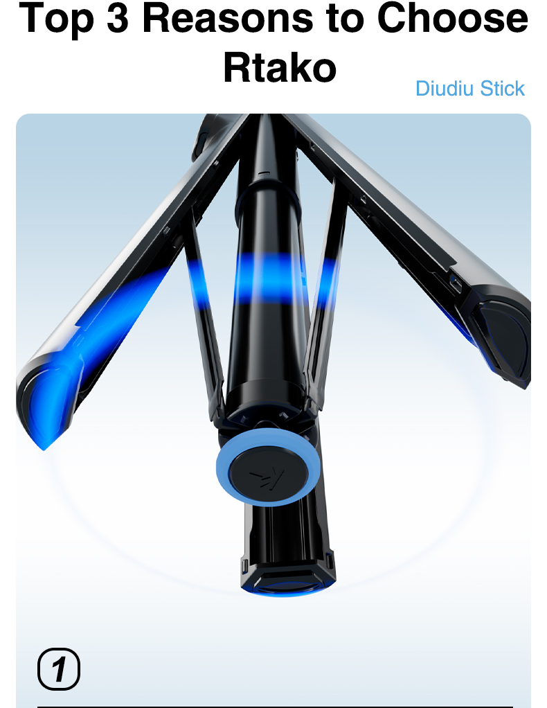 chube Tripod chân tự bung Rtako RZP001 AB226 (Xoay 720°, 1.7m)