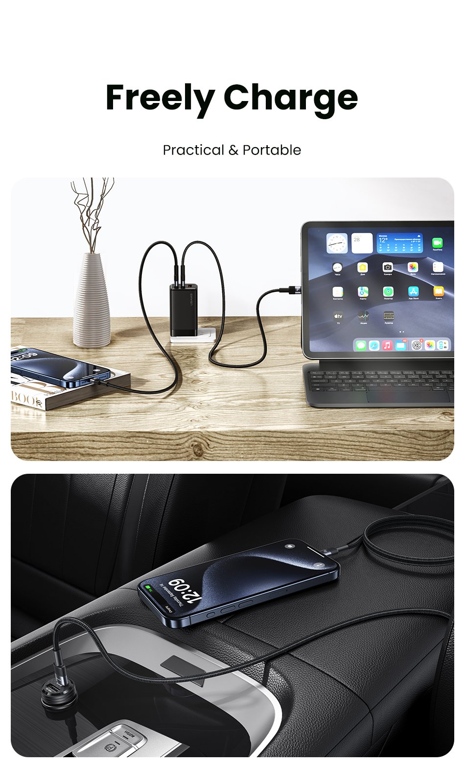 chube Cáp sạc 60W Usams SJ724 C to C Aluminum Alloy SY Series