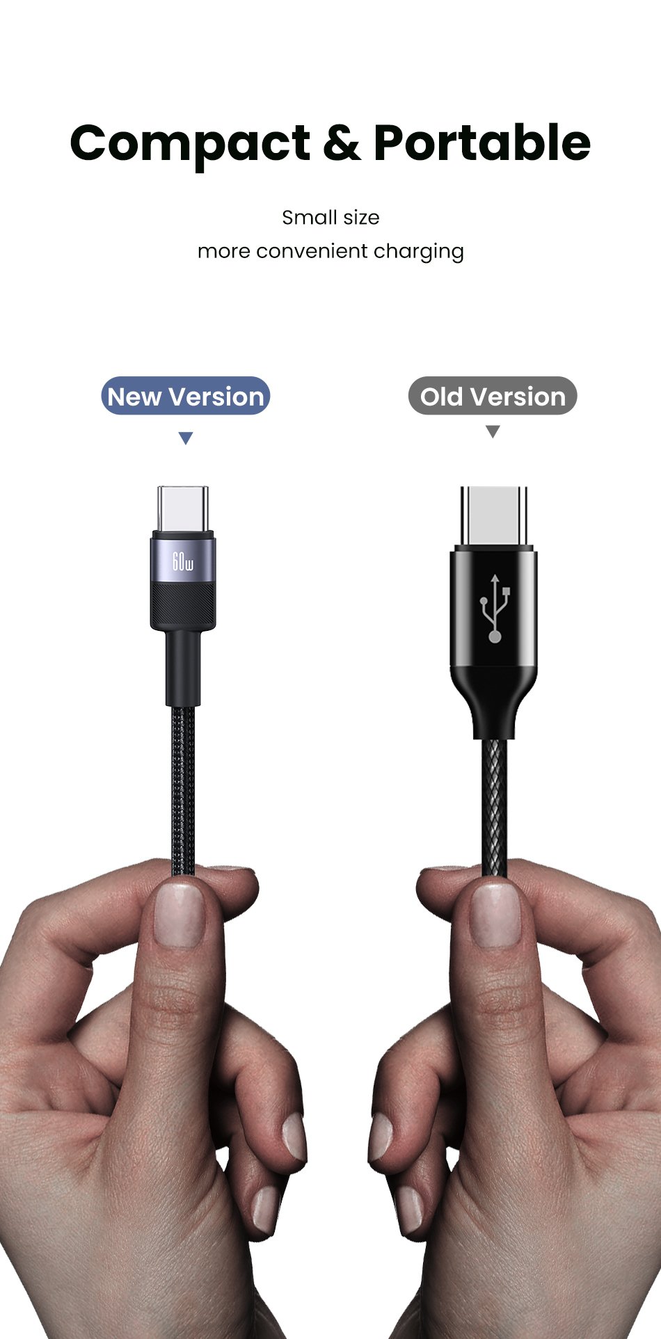 chube Cáp sạc 60W Usams SJ724 C to C Aluminum Alloy SY Series