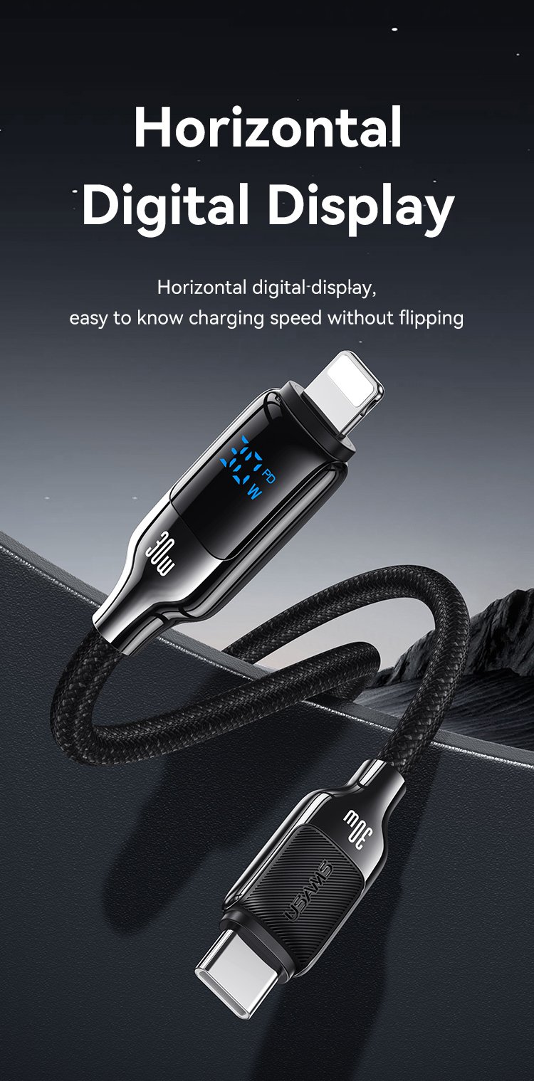 chube Cáp sạc nhanh USAMS SJ741 C To Lightning 30W HX Series