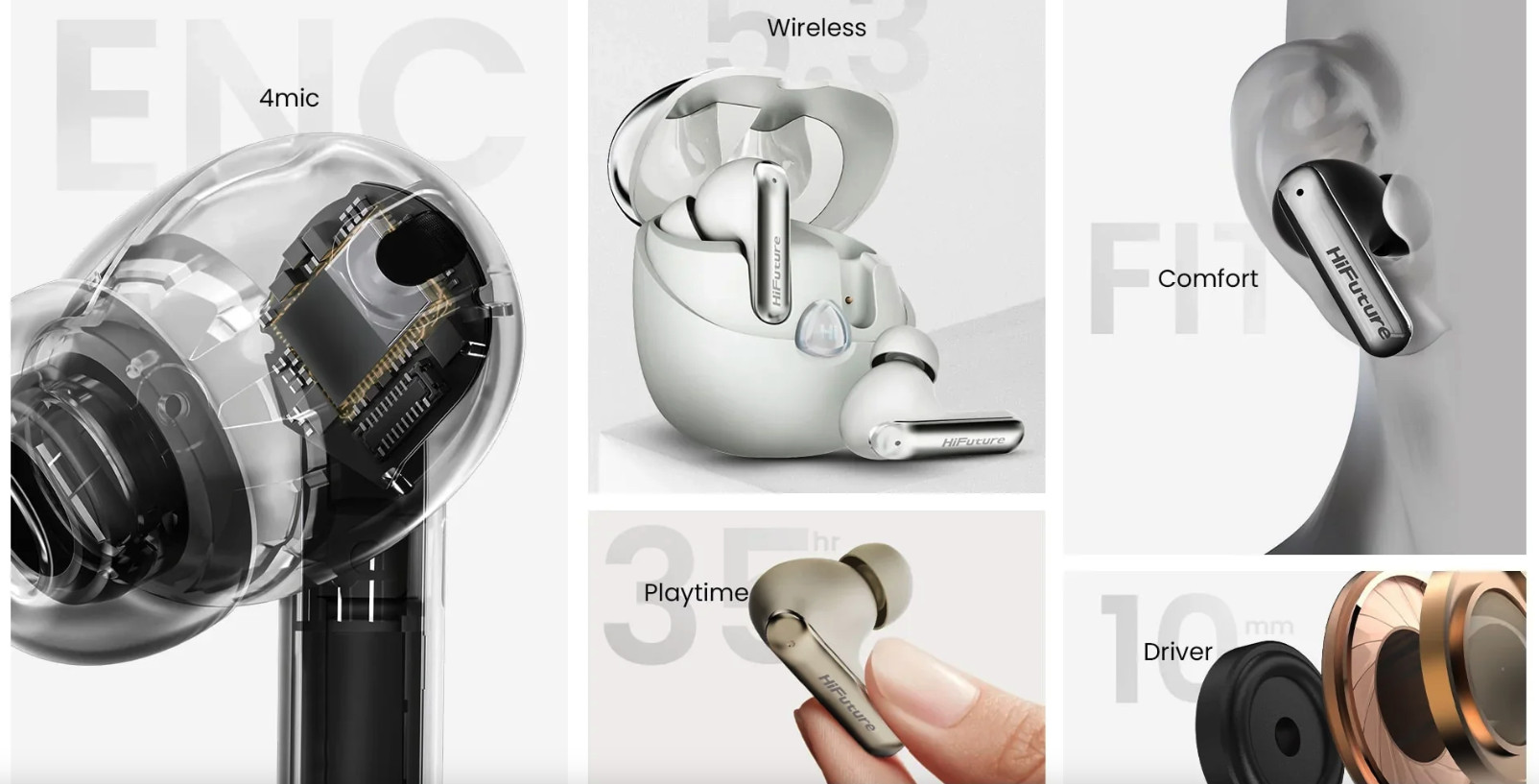 chube Tai nghe Bluetooth TWS HiFuture SonicAir