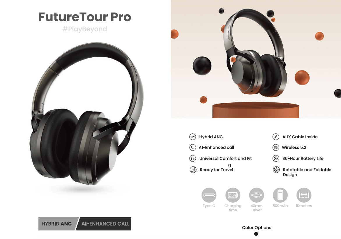 chube Tai nghe chụp tai không dây FutureTour Hybrid ANC