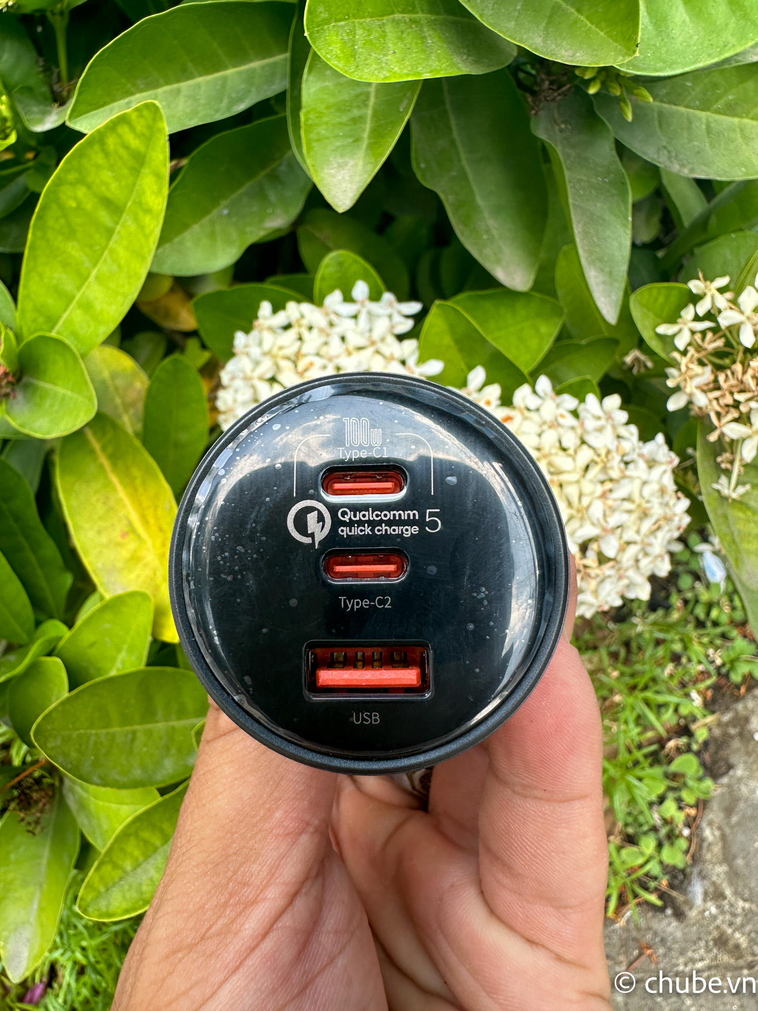 Tẩu sạc Baseus 160W 3 cổng C+C+U Chube