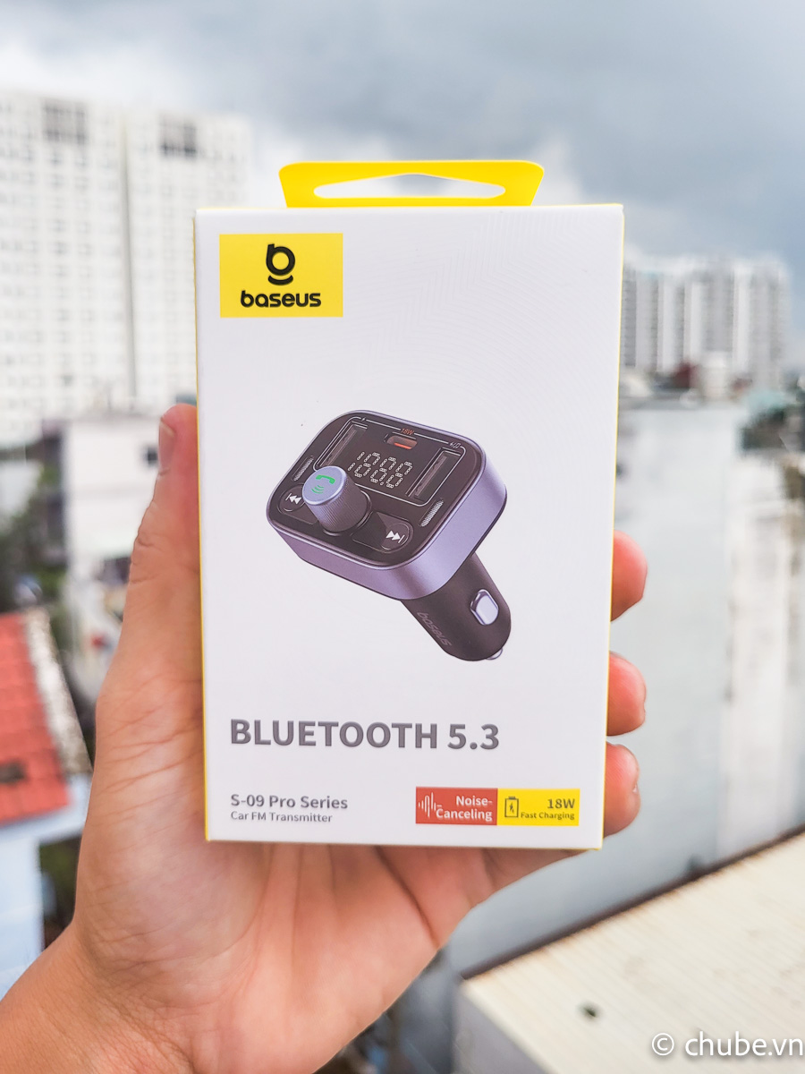 Tẩu sạc Baseus S-09 Pro FM Transmitter Chube