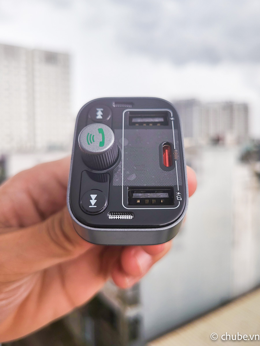 Tẩu sạc Baseus S-09 Pro tích hợp FM Chube