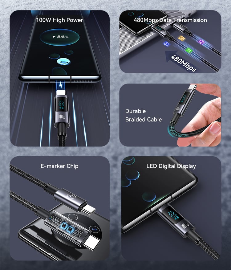 Đầu cáp sạc USAMS SJ671 Type C chất liệu hợp kim nhôm bền bỉ