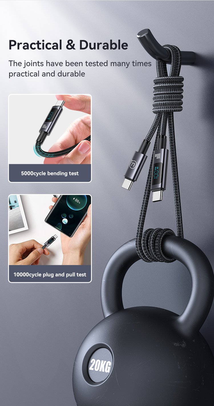 Độ bền cao của cáp sạc nhanh USAMS SJ671 Type C