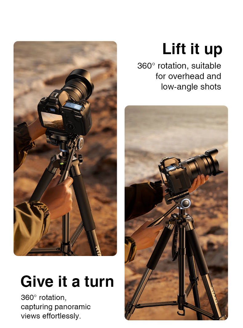 chube Tripod chuyên nghiệp máy ảnh, điện thoại Rtako VT-860S 1.7M