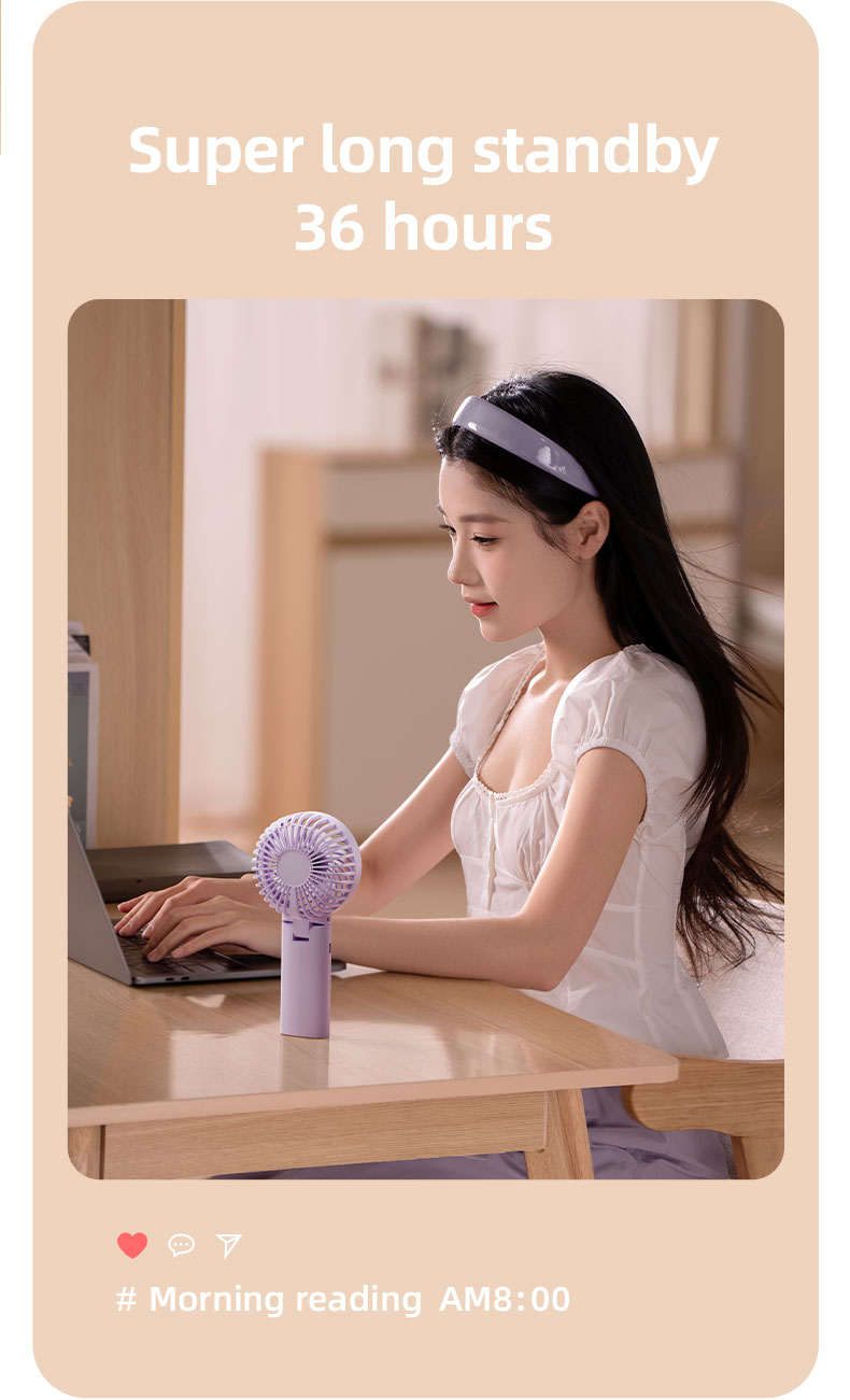 chube Quạt mini Rtako Y20 cầm tay gấp gọn pin 36h