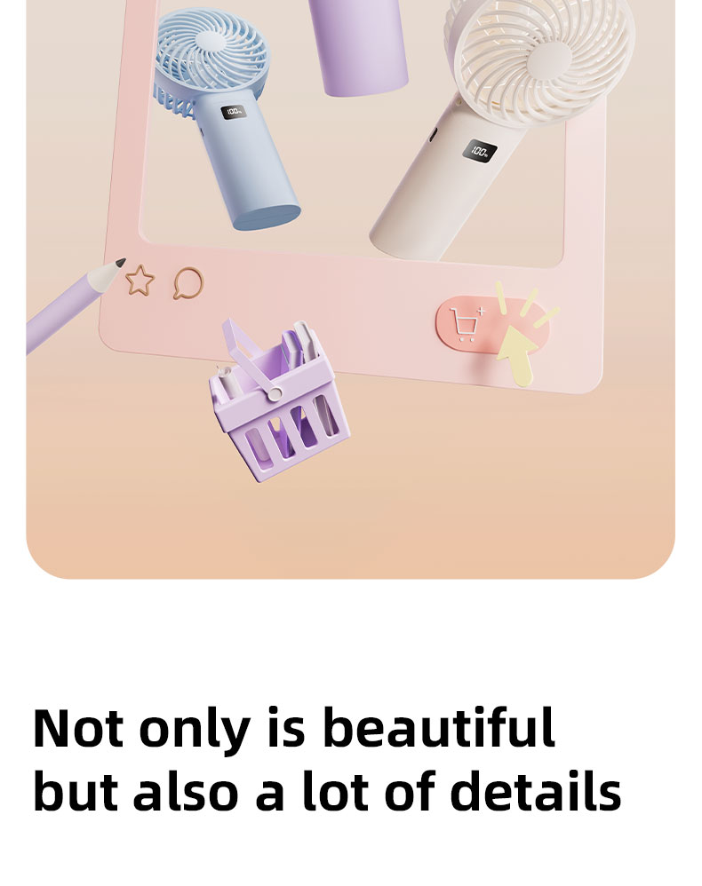 chube Quạt mini Rtako Y20 cầm tay gấp gọn pin 36h