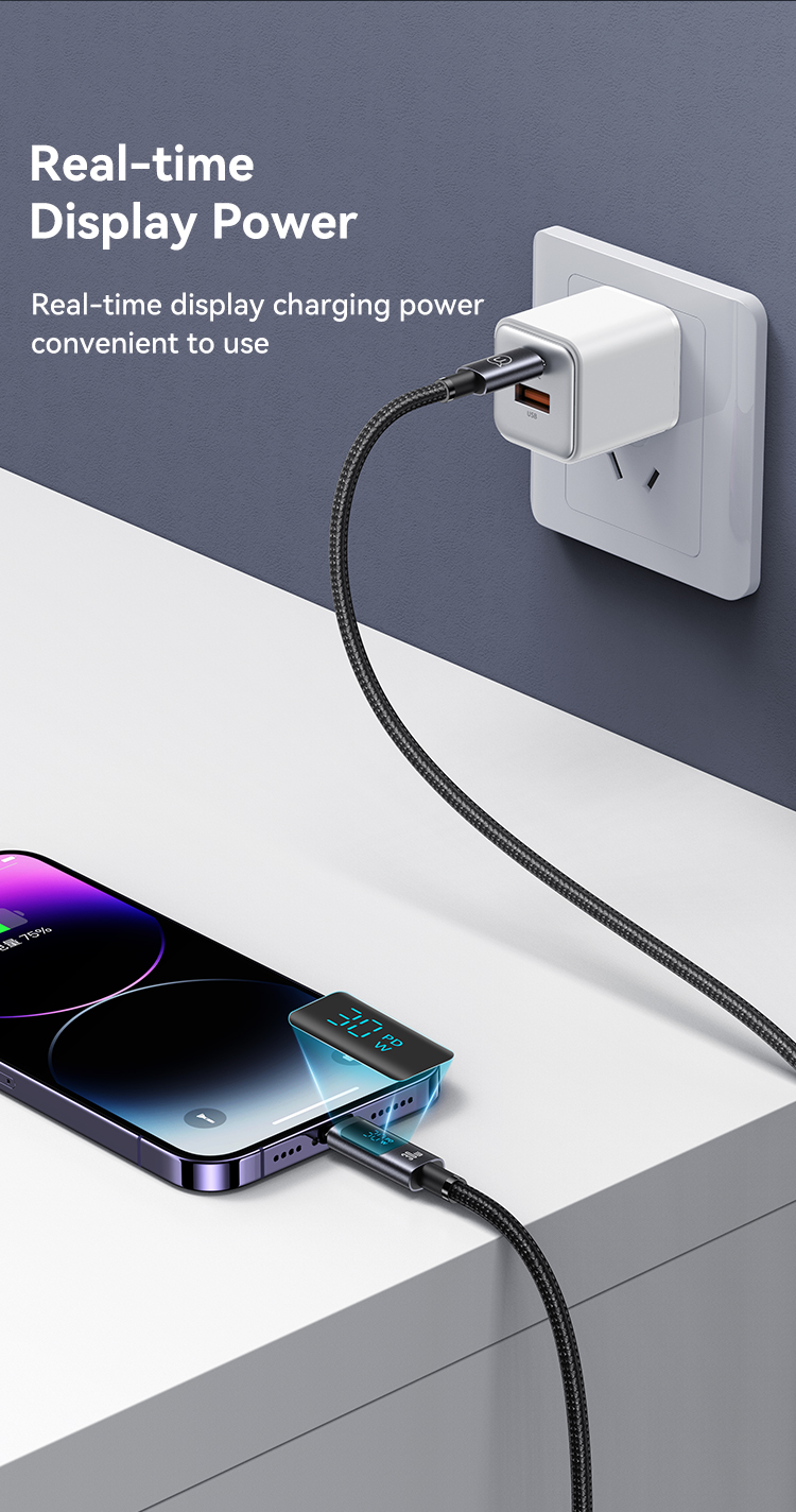 Tính năng sạc nhanh 30W của cáp USAMS SJ672 cho iPhone