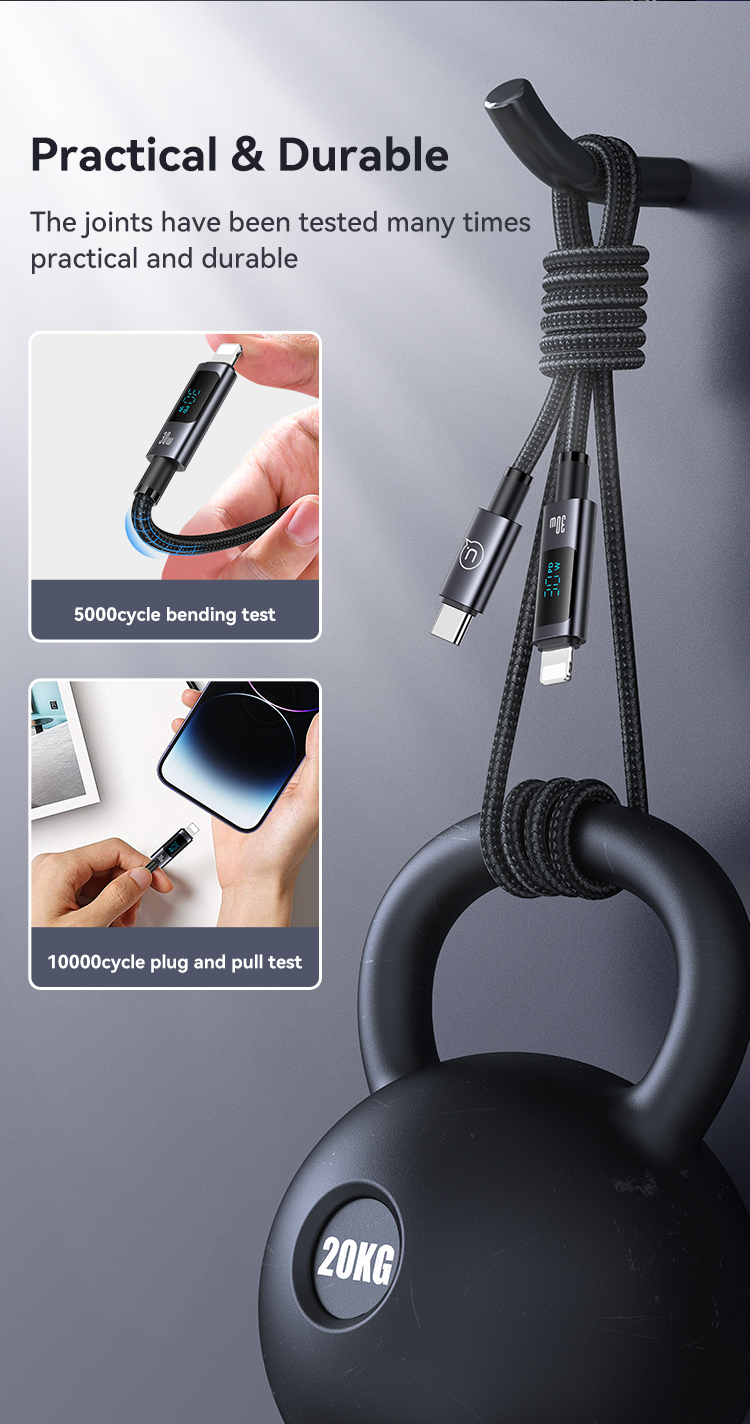 Chip E-Marker thông minh trong cáp USAMS SJ672 bảo vệ thiết bị