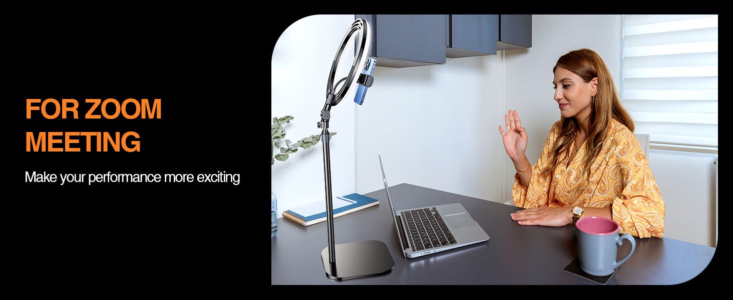 chube Đế giữ điện thoại Rtako ZJ-FP02 55cm kèm đèn Streaming 13in