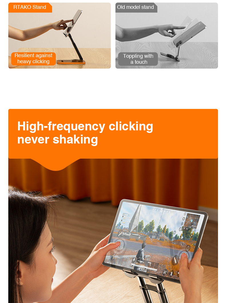 chube Giá đỡ tablet Rtako ZJ-P01 Thiết kế Mortise & Tenon, 4 khớp