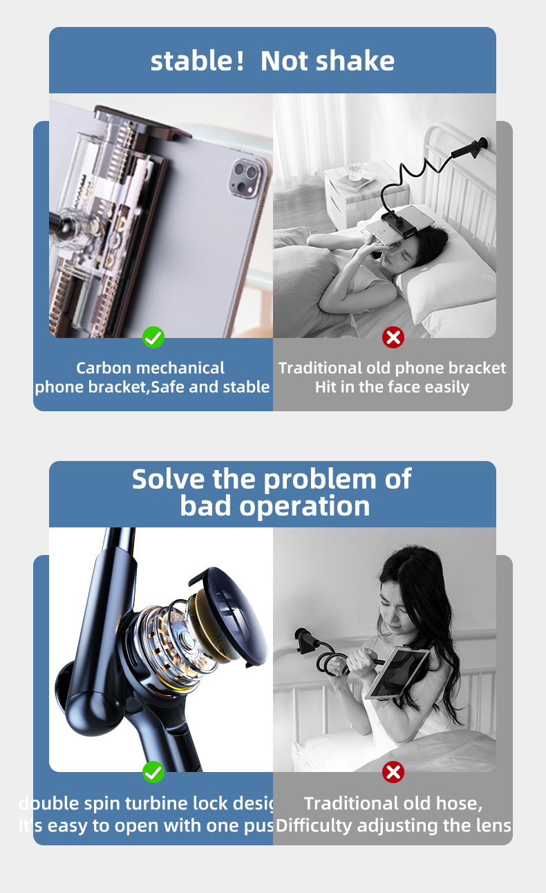 chube Giá đỡ điện thoại, iPad Rtako ZM-050 - Kẹp bàn xoay 360