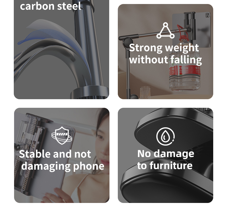 chube Giá đỡ điện thoại, iPad Rtako ZM-050 - Kẹp bàn xoay 360