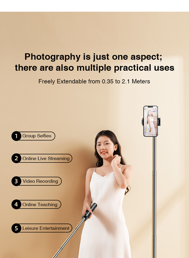 chube Tripod cho điện thoại Rtako Q05 1.6m Bluetooth Remote