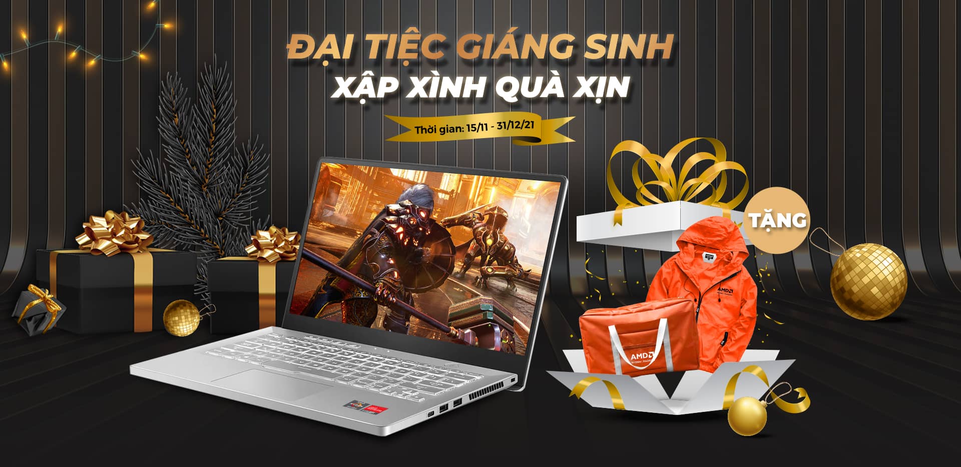 ĐẠI TIỆC GIÁNG SINH - XẬP XÌNH QUÀ XỊN CÙNG AMD | Laptopnew.vn