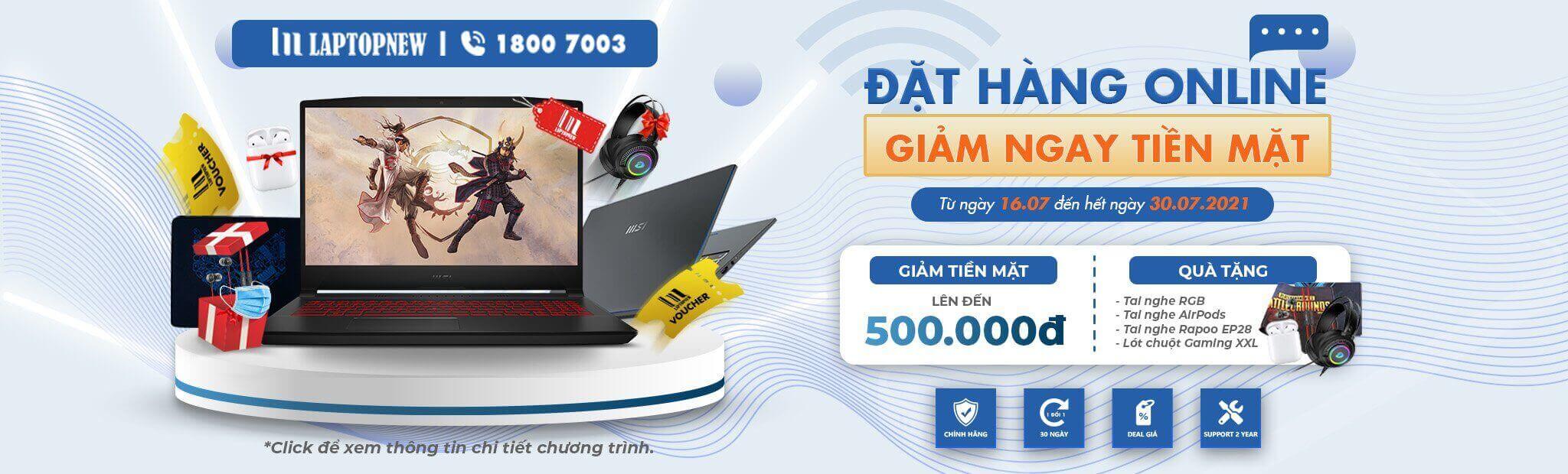 ĐẶT HÀNG ONLINE - GIẢM NGAY TIỀN MẶT
