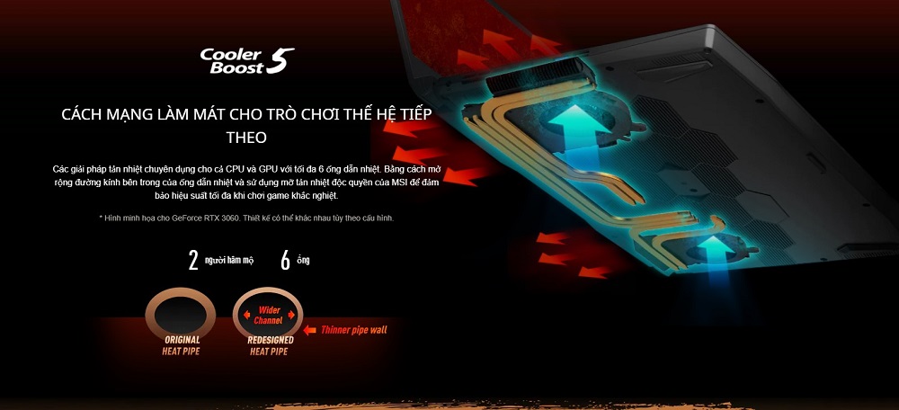 Công nghệ làm mát vượt bậc, ổn định nhiệt độ kể cả trong trận chiến