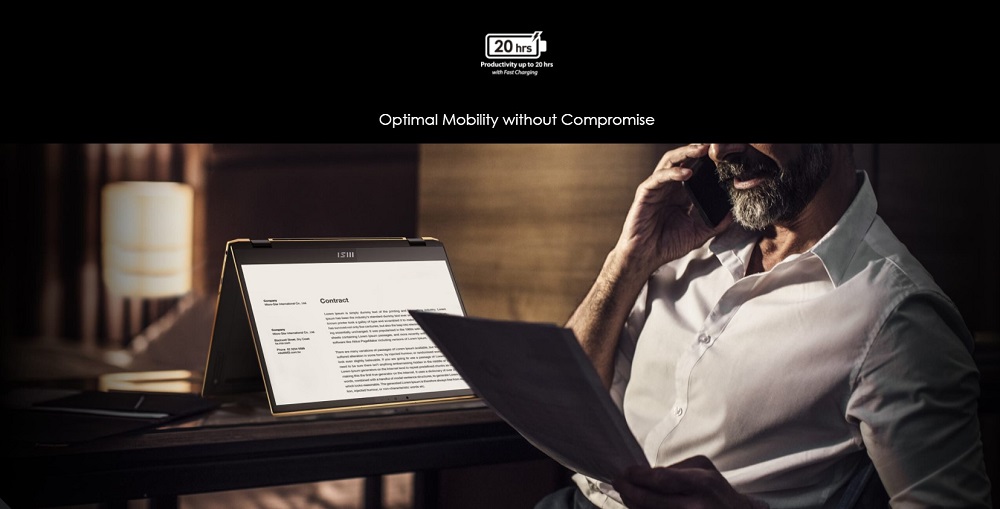 Pin sử dụng lên đến 20 giờ được tích hợp sạc nhanh tha hồ trải nghiệm