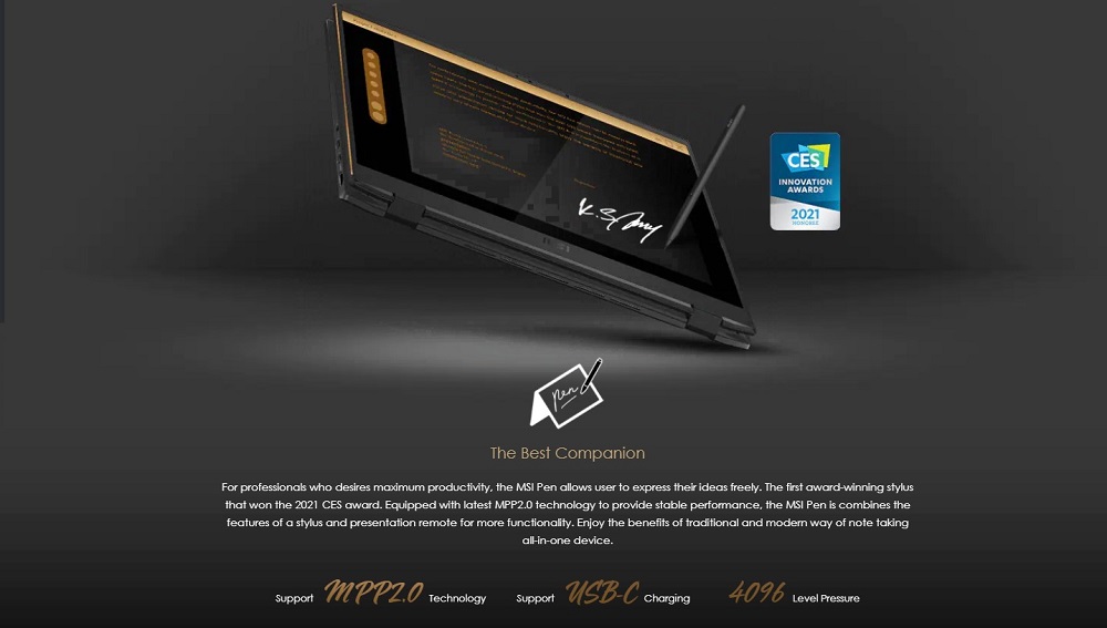 Hỗ trợ MSI Pen thoả sức thể hiện ý tưởng tự do
