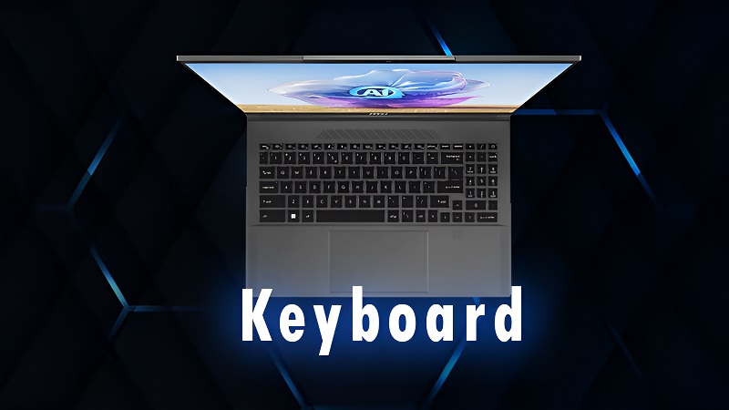 Bàn phím của laptop MSI Creator 16 AI