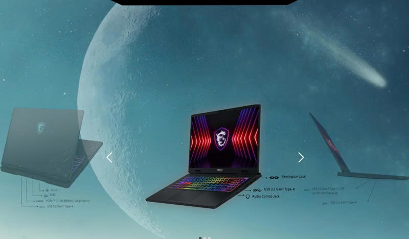 Cổng kết nối của laptop MSI Crosshair 16 HX