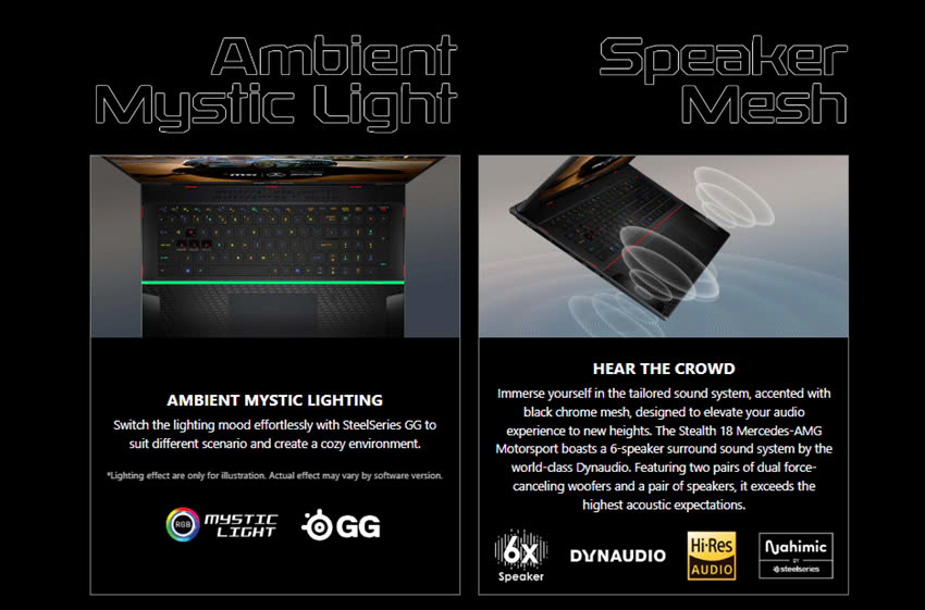 MSI STEALTH 18 MERCEDES AMG - Speaker