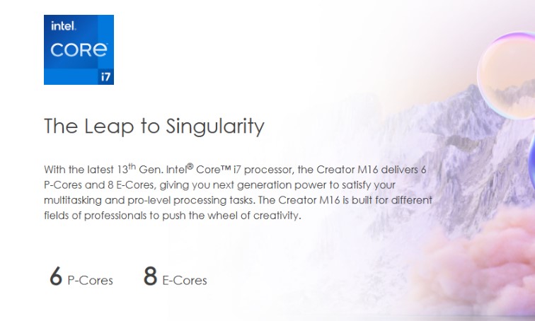 Hiệu năng laptop MSI CREATOR M16