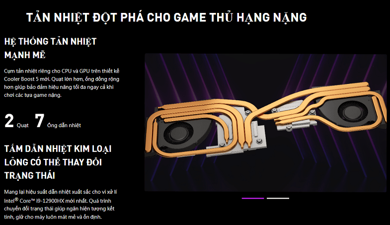 Tản nhiệt của MSI Raider GE77