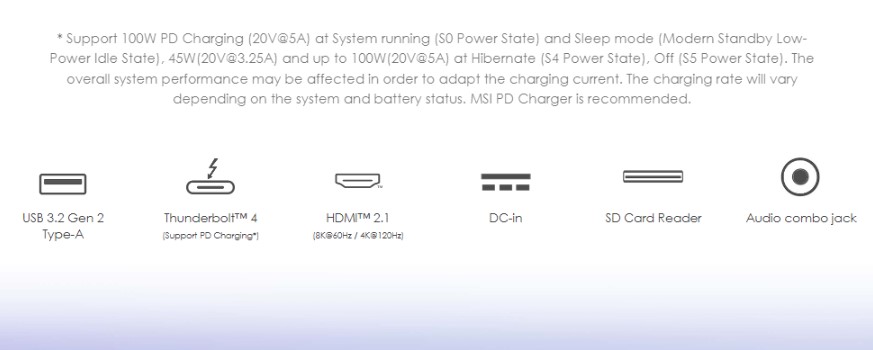 Máy được trang bị đầy đủ các cổng kết nối