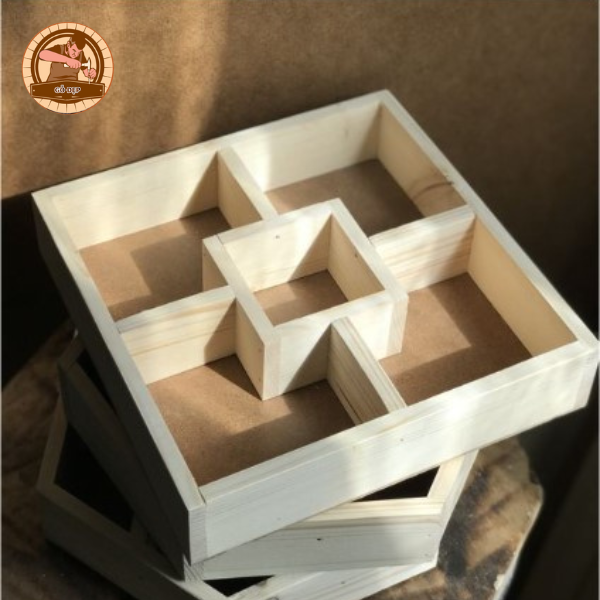 Hộp gỗ đựng bánh trung thu bằng gỗ thông