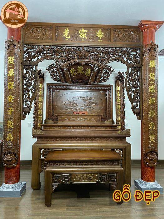 Bàn Thờ Gỗ Gụ Hiện Đại, Sang Trọng